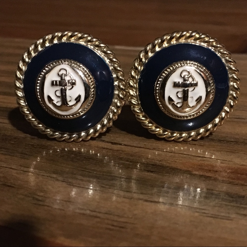 Vintage Nautical Clipon Earrings